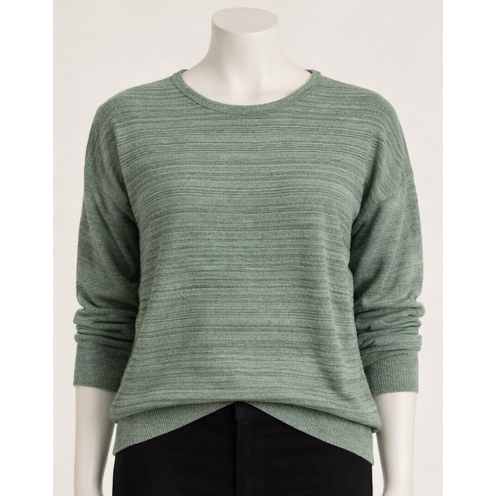 SHEIN Sage Green Textured Crewneck Sweater S
